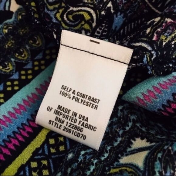 Status by Chenault SZ S Multicolored Blouse - Picture 3 of 4